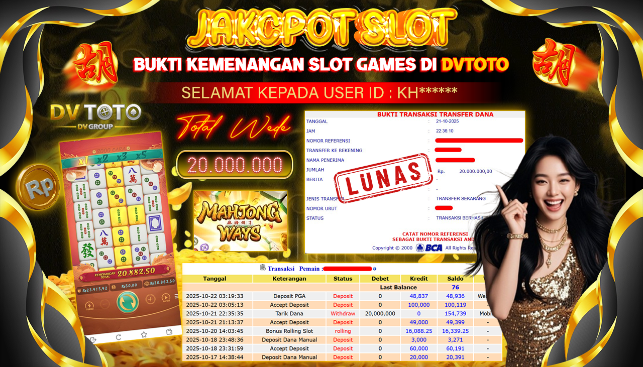 DVTOTO : BUKTI JACKPOT REAL TIME !