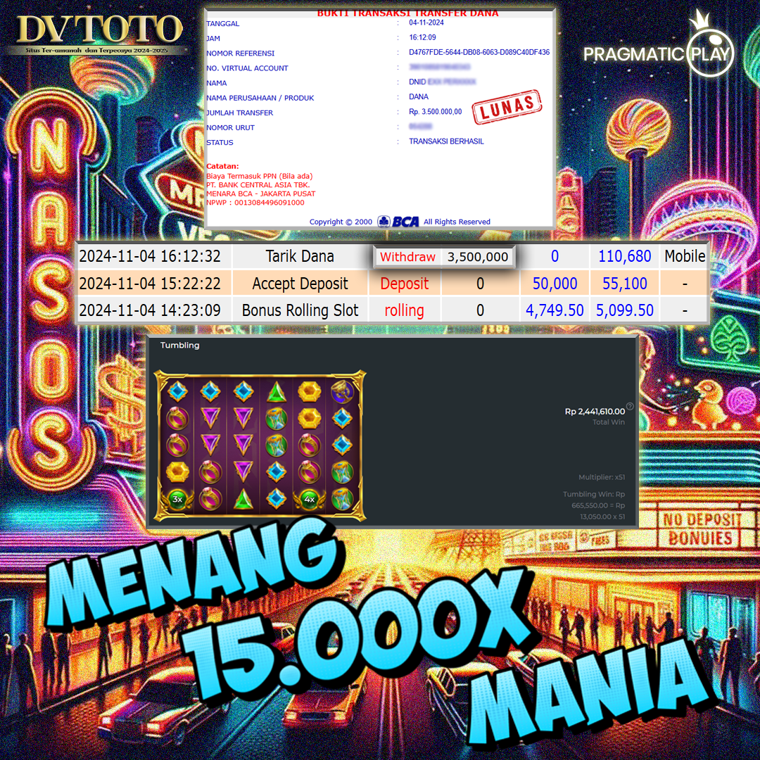 DVTOTO : BUKTI JACKPOT REAL TIME !