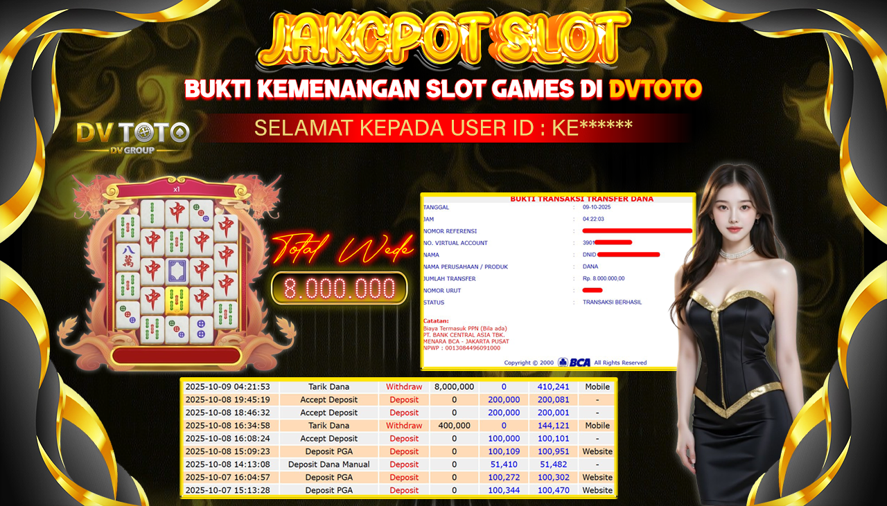 DVTOTO : BUKTI JACKPOT REAL TIME !
