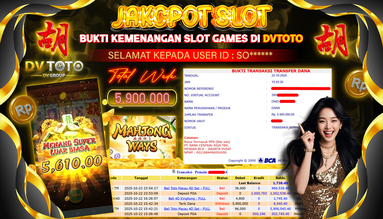 DVTOTO : BUKTI JACKPOT REAL TIME !