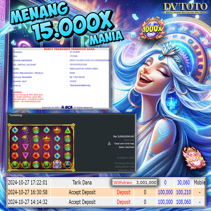 DVTOTO : BUKTI JACKPOT REAL TIME !