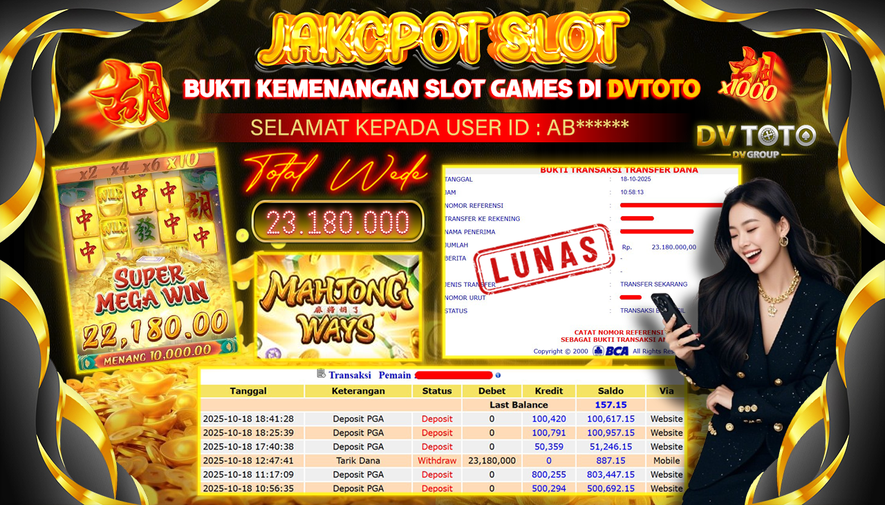 DVTOTO : BUKTI JACKPOT REAL TIME !