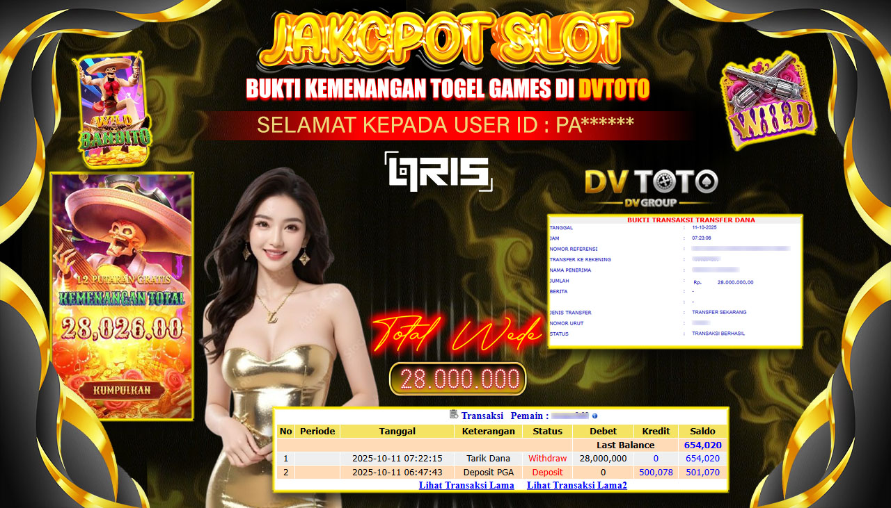 DVTOTO : BUKTI JACKPOT REAL TIME !