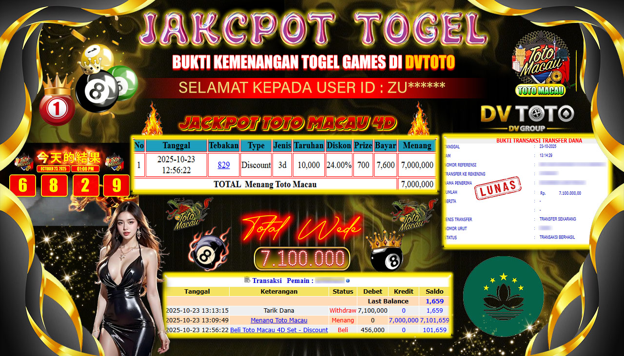 DVTOTO : BUKTI JACKPOT REAL TIME !