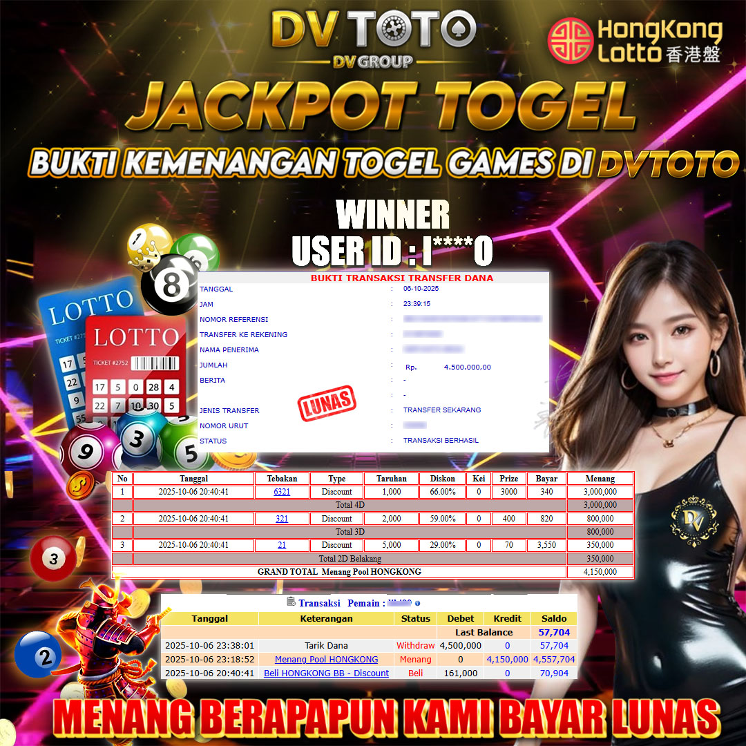 DVTOTO : BUKTI JACKPOT REAL TIME !