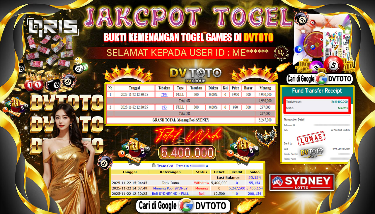 DVTOTO : BUKTI JACKPOT REAL TIME !