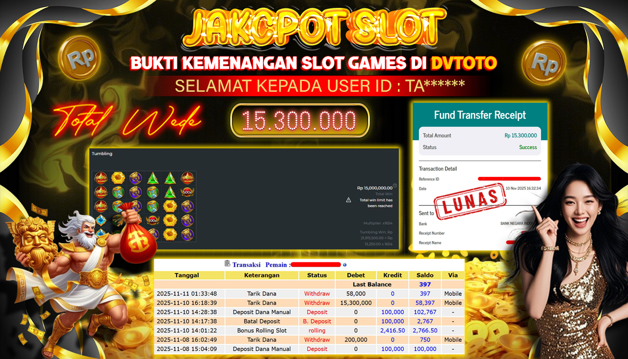 DVTOTO : BUKTI JACKPOT REAL TIME !