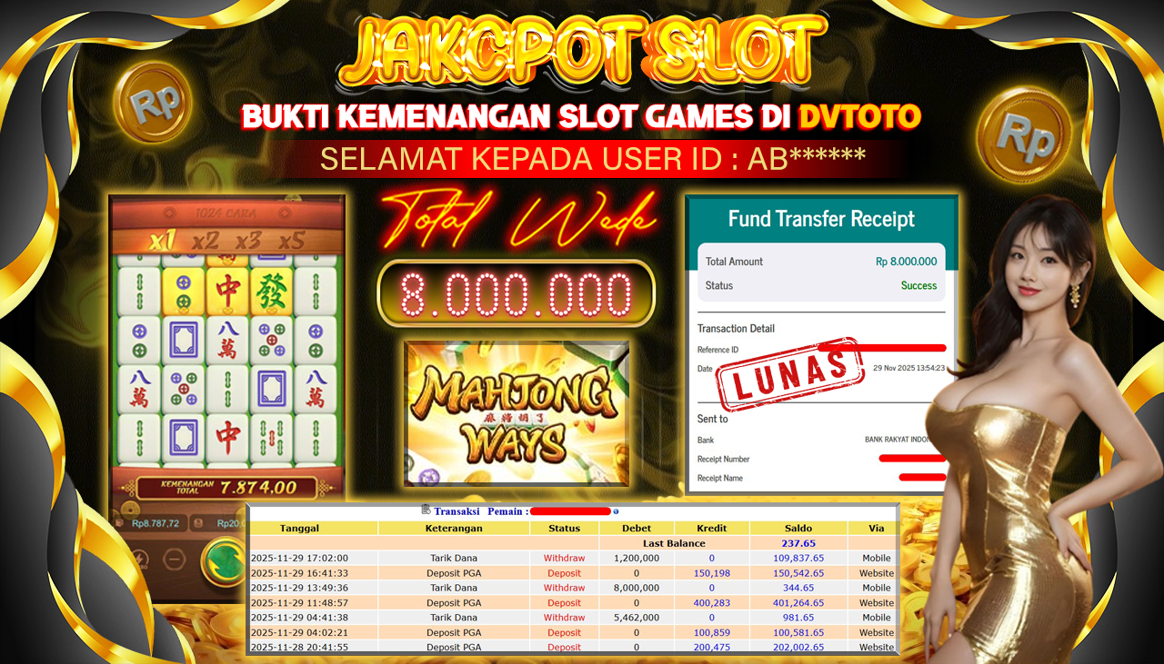 DVTOTO : BUKTI JACKPOT REAL TIME !
