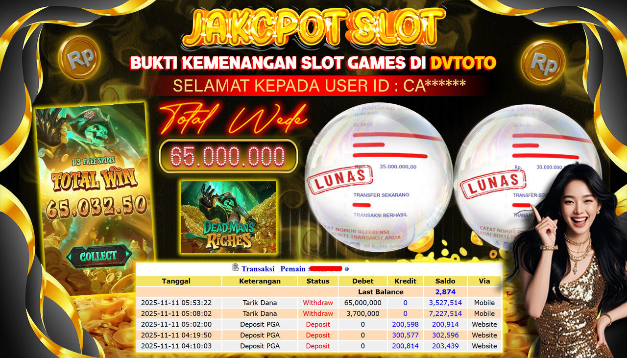 DVTOTO : BUKTI JACKPOT REAL TIME !