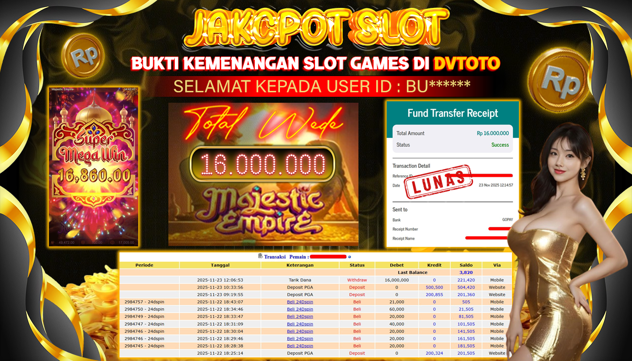 DVTOTO : BUKTI JACKPOT REAL TIME !