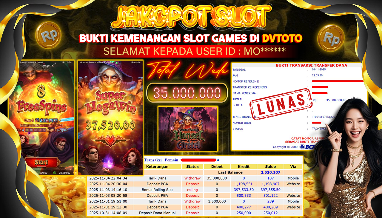 DVTOTO : BUKTI JACKPOT REAL TIME !