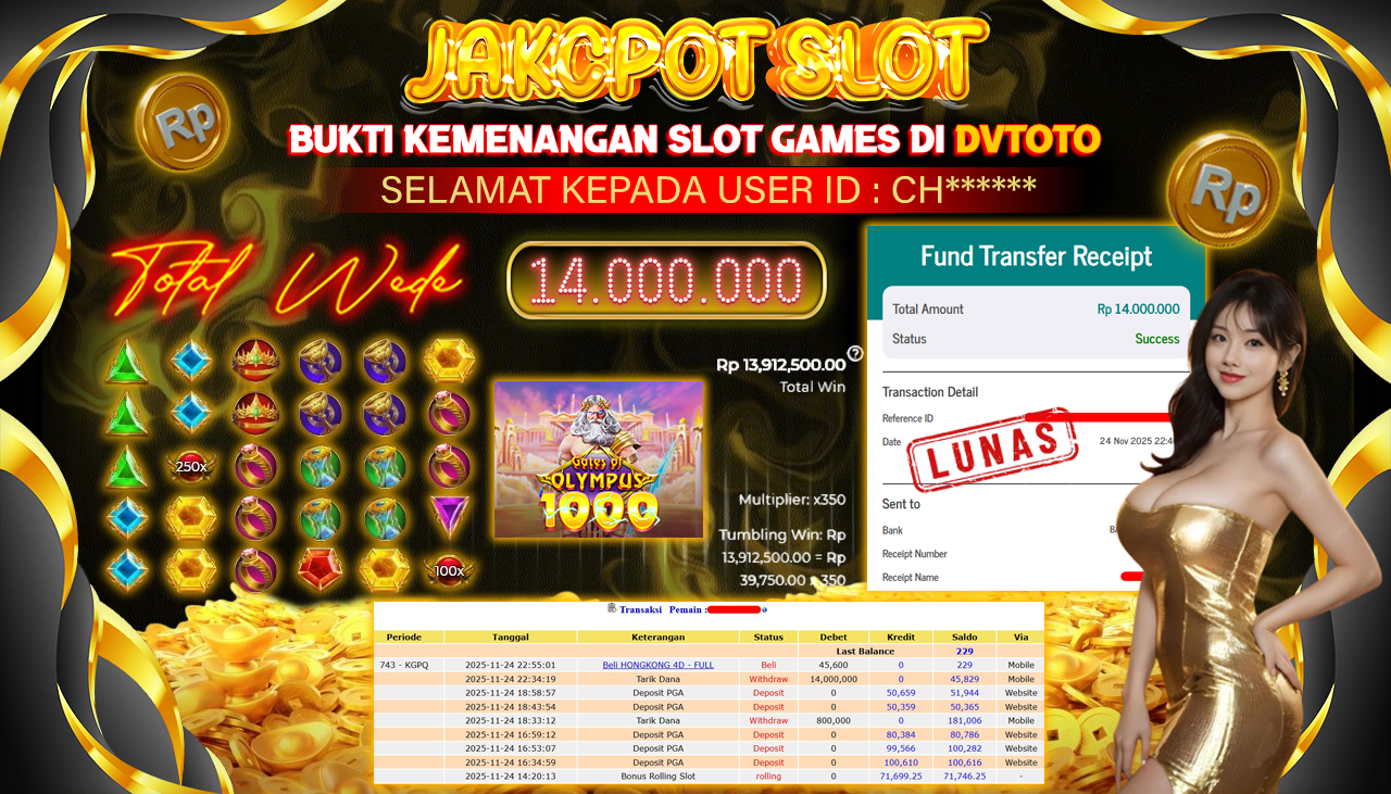 DVTOTO : BUKTI JACKPOT REAL TIME !