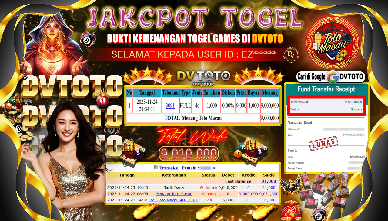 DVTOTO : BUKTI JACKPOT REAL TIME !