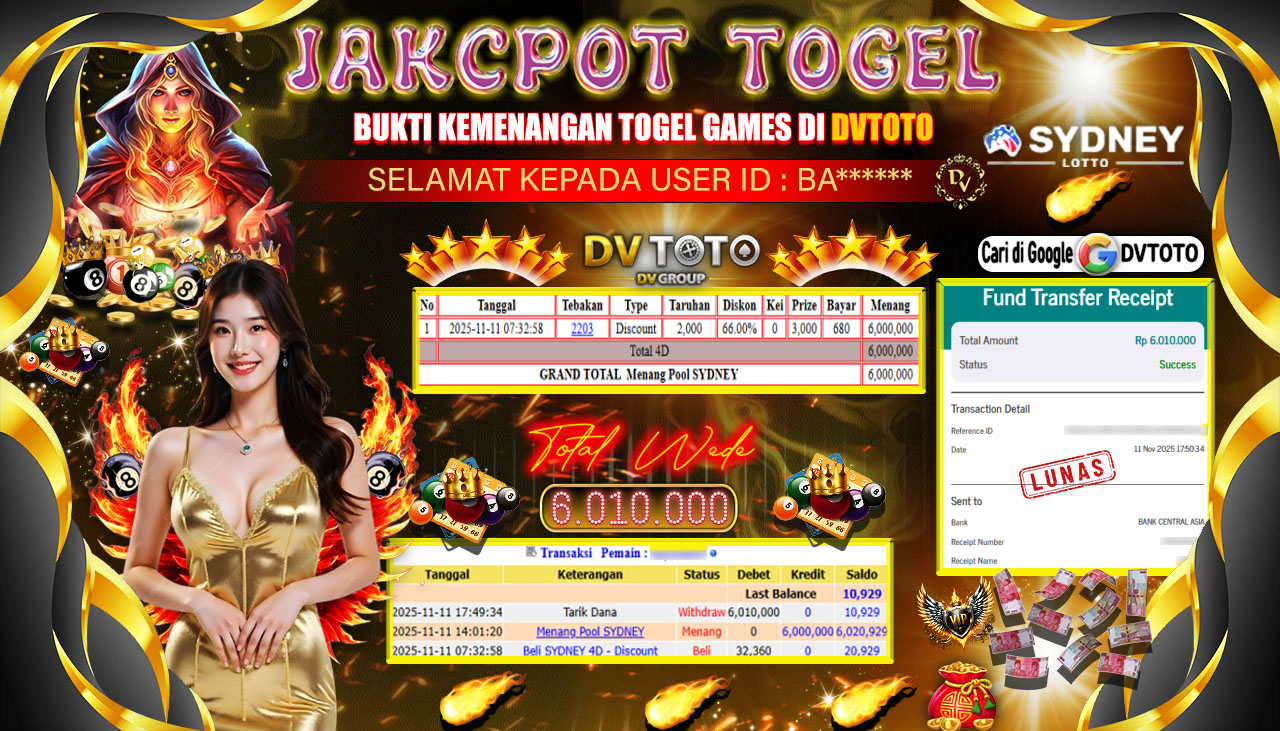 DVTOTO : BUKTI JACKPOT REAL TIME !