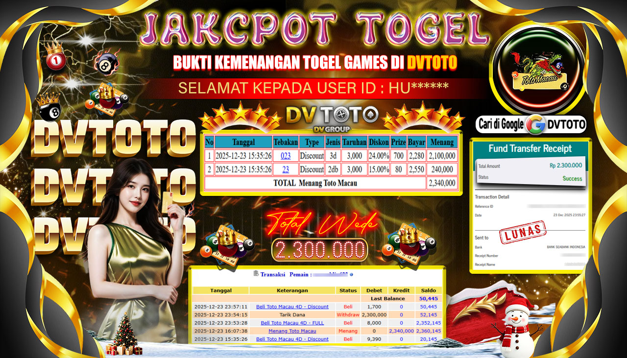 DVTOTO : BUKTI JACKPOT REAL TIME !