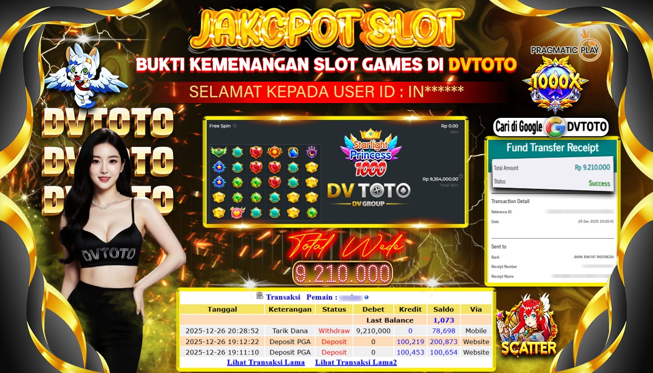DVTOTO : BUKTI JACKPOT REAL TIME !