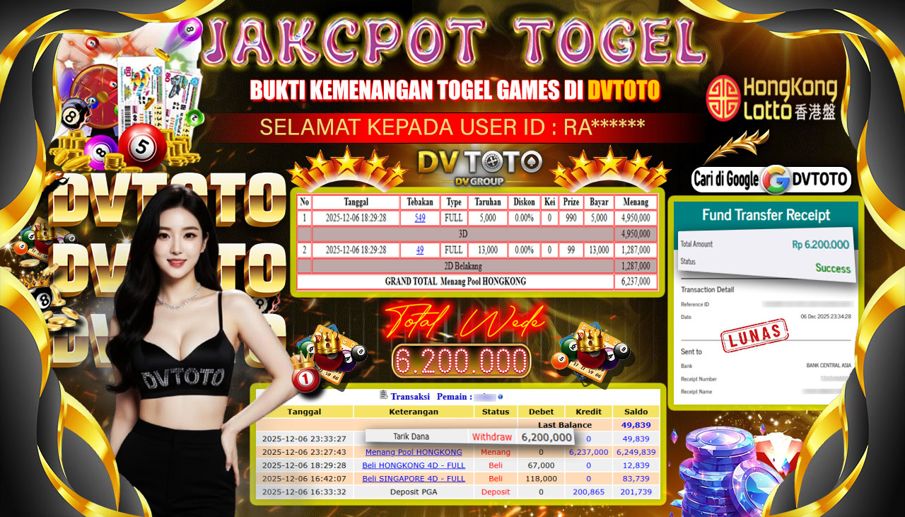 DVTOTO : BUKTI JACKPOT REAL TIME !