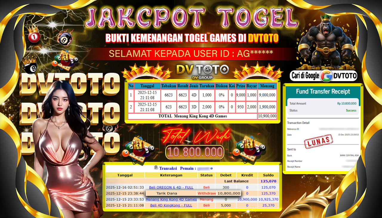 DVTOTO : BUKTI JACKPOT REAL TIME !