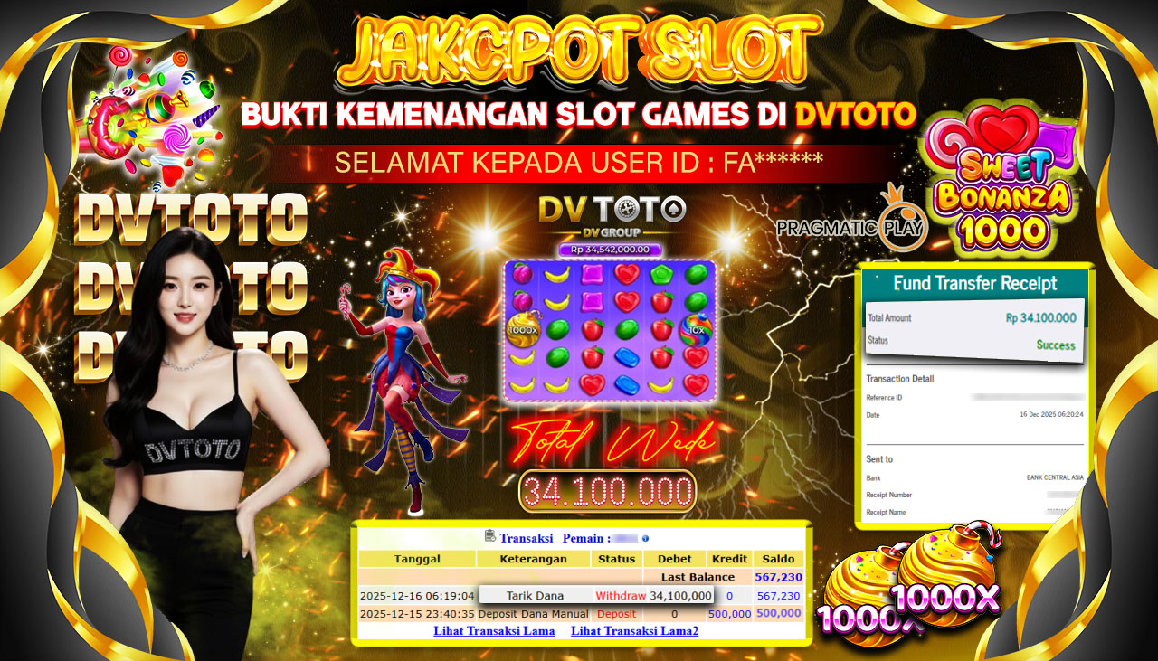 DVTOTO : BUKTI JACKPOT REAL TIME !