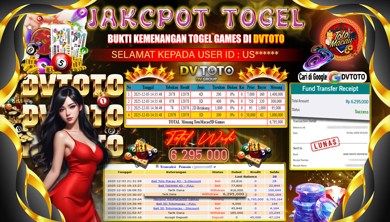 DVTOTO : BUKTI JACKPOT REAL TIME !