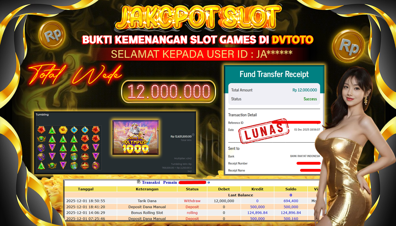 DVTOTO : BUKTI JACKPOT REAL TIME !