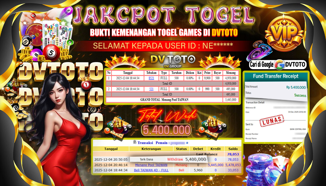 DVTOTO : BUKTI JACKPOT REAL TIME !