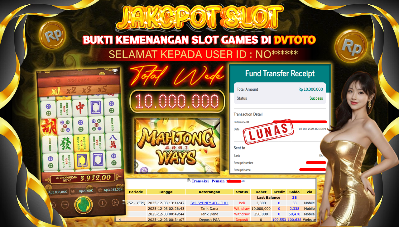 DVTOTO : BUKTI JACKPOT REAL TIME !