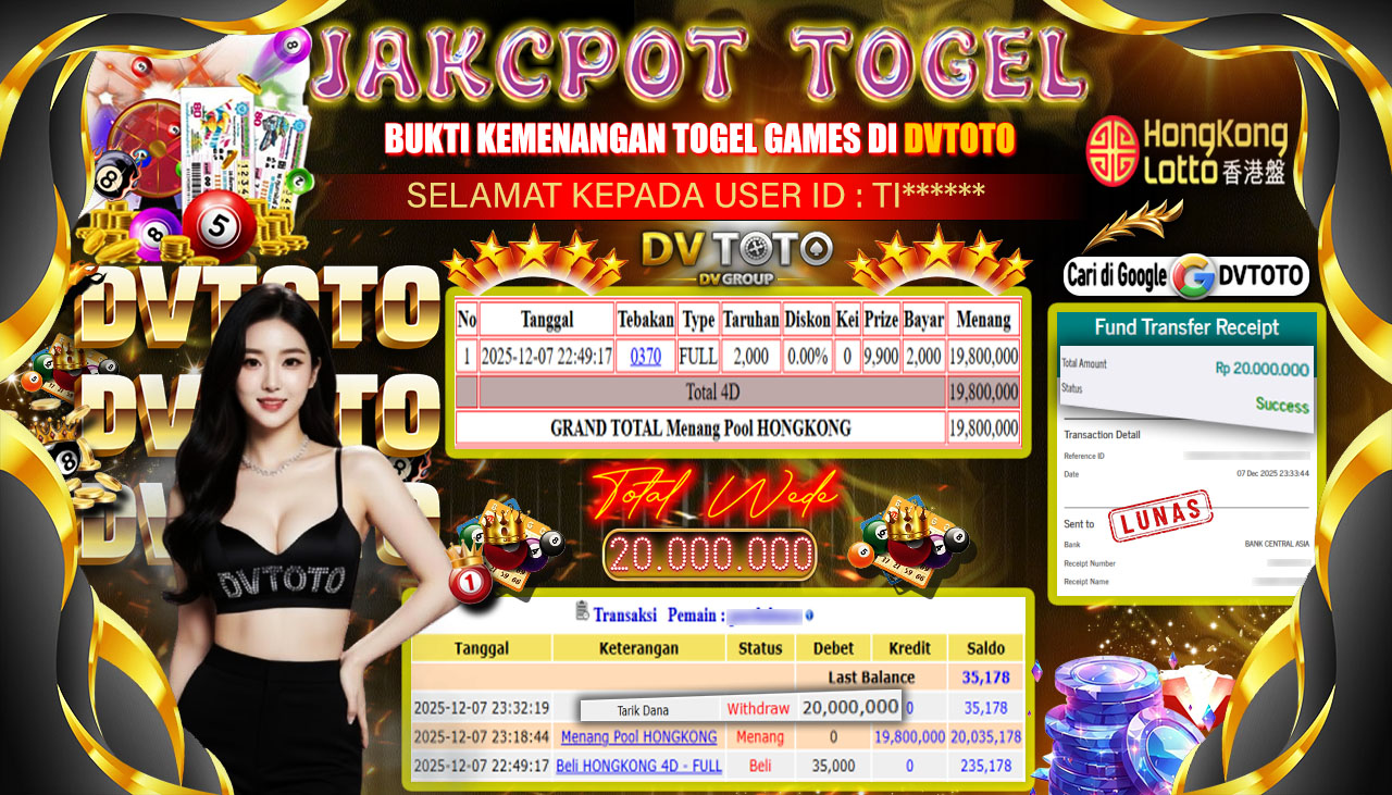 DVTOTO : BUKTI JACKPOT REAL TIME !