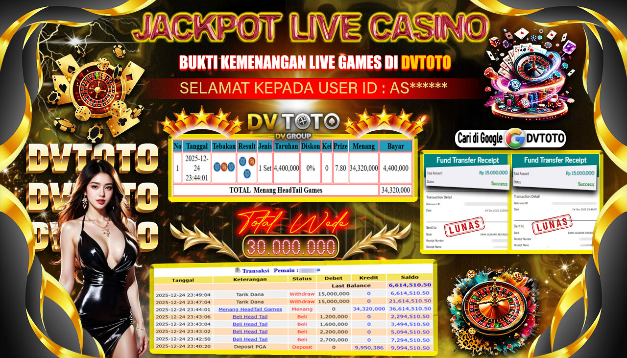 DVTOTO : BUKTI JACKPOT REAL TIME !