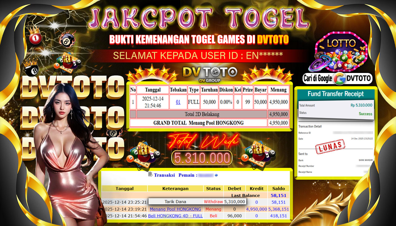 DVTOTO : BUKTI JACKPOT REAL TIME !