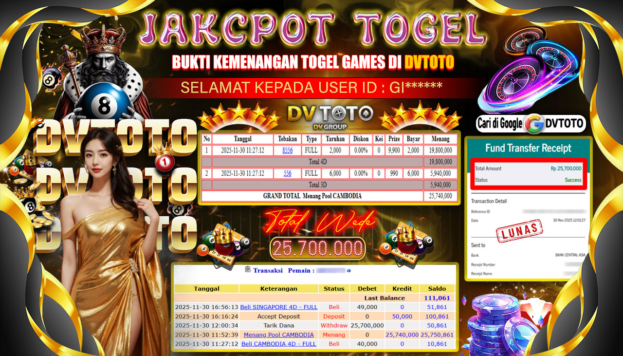 DVTOTO : BUKTI JACKPOT REAL TIME !