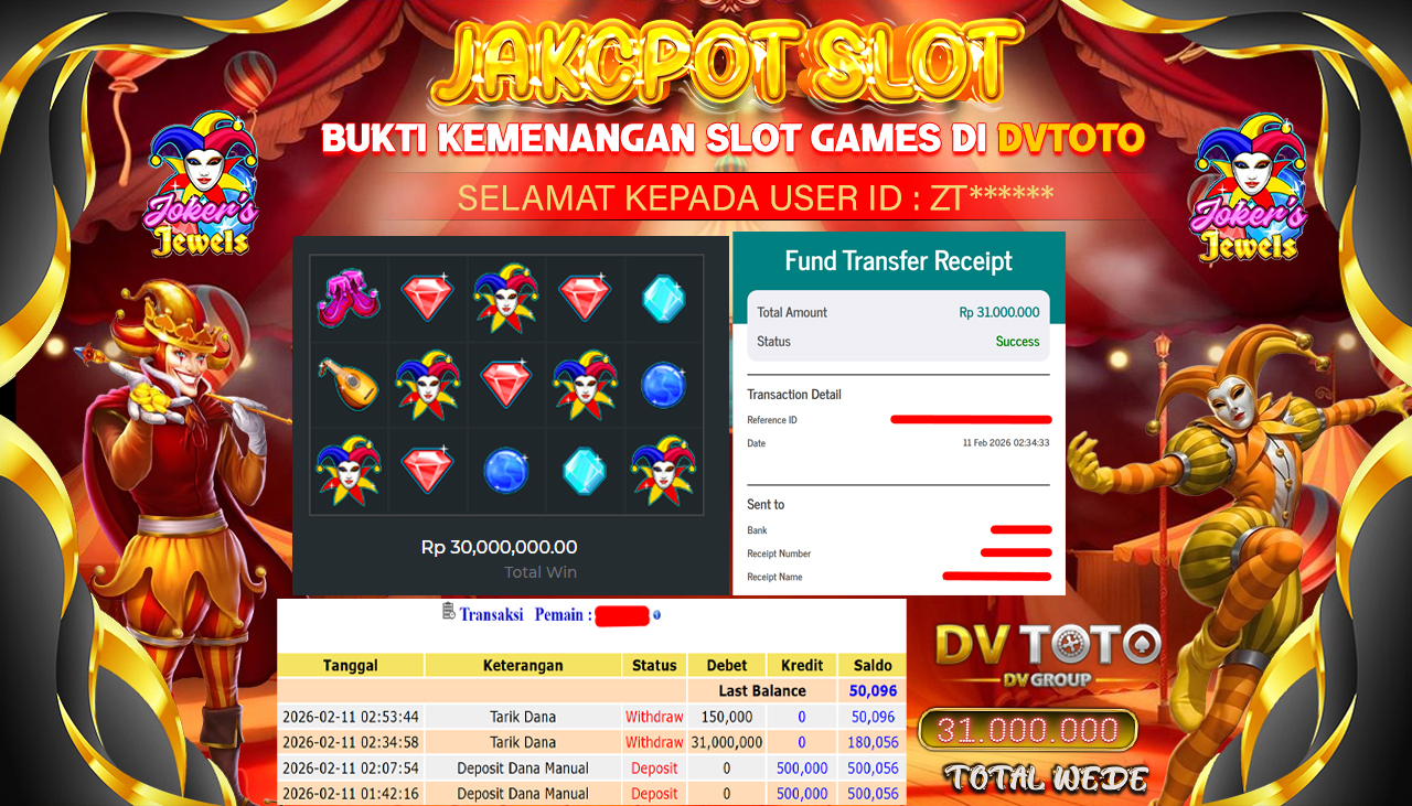 DVTOTO : BUKTI JACKPOT REAL TIME !