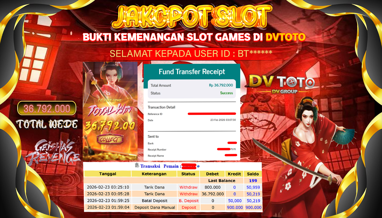 DVTOTO : BUKTI JACKPOT REAL TIME !