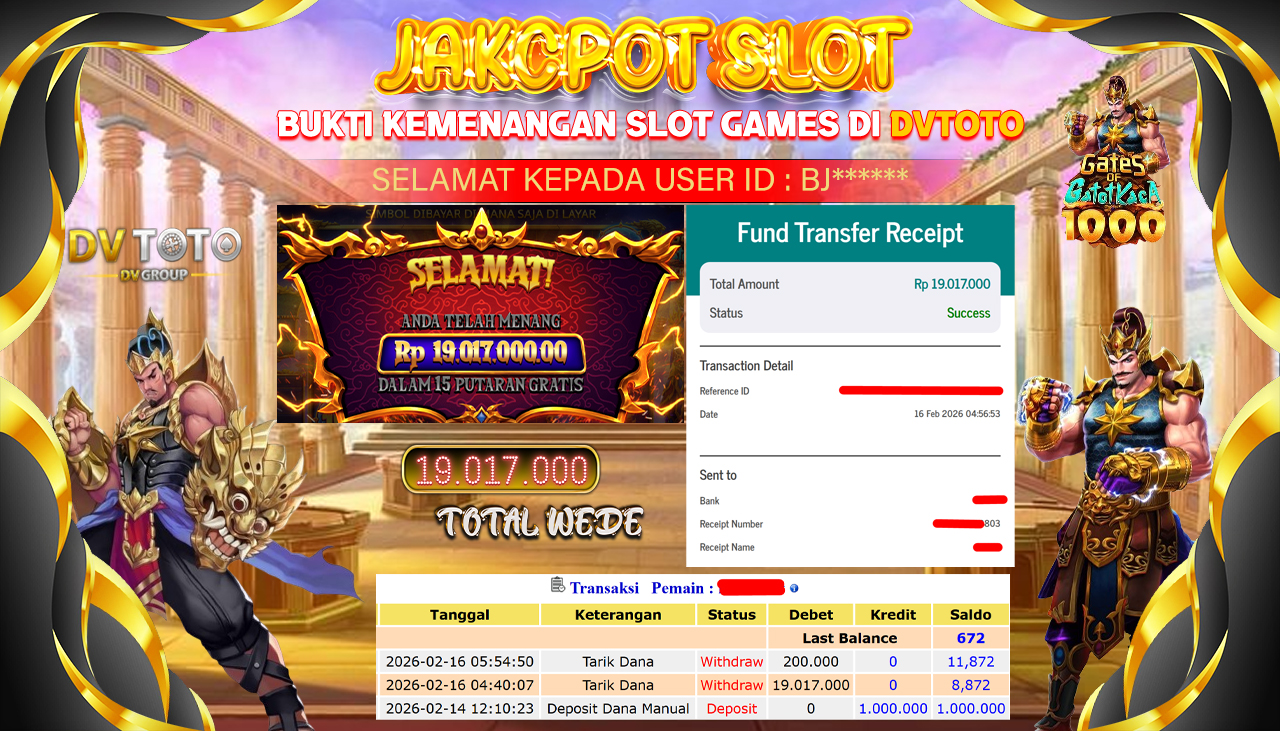 DVTOTO : BUKTI JACKPOT REAL TIME !