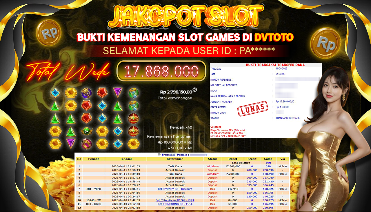 DVTOTO : BUKTI JACKPOT REAL TIME !