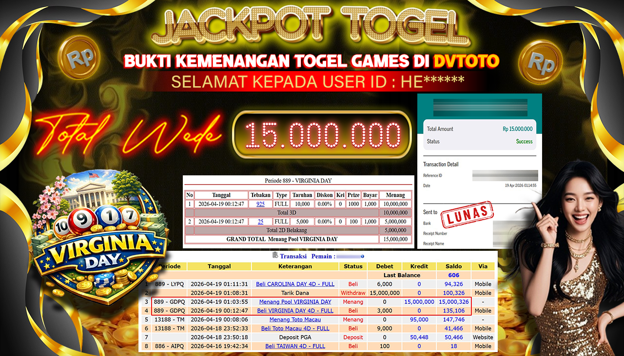 DVTOTO : BUKTI JACKPOT REAL TIME !