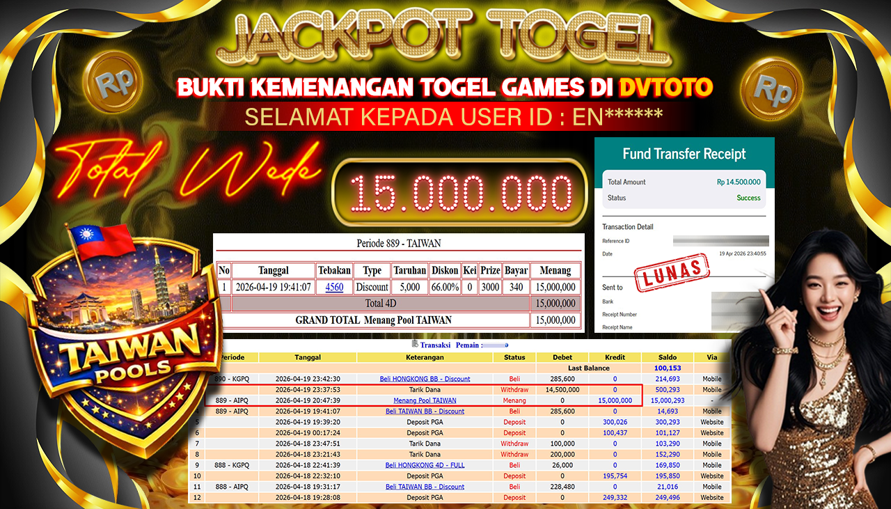 DVTOTO : BUKTI JACKPOT REAL TIME !